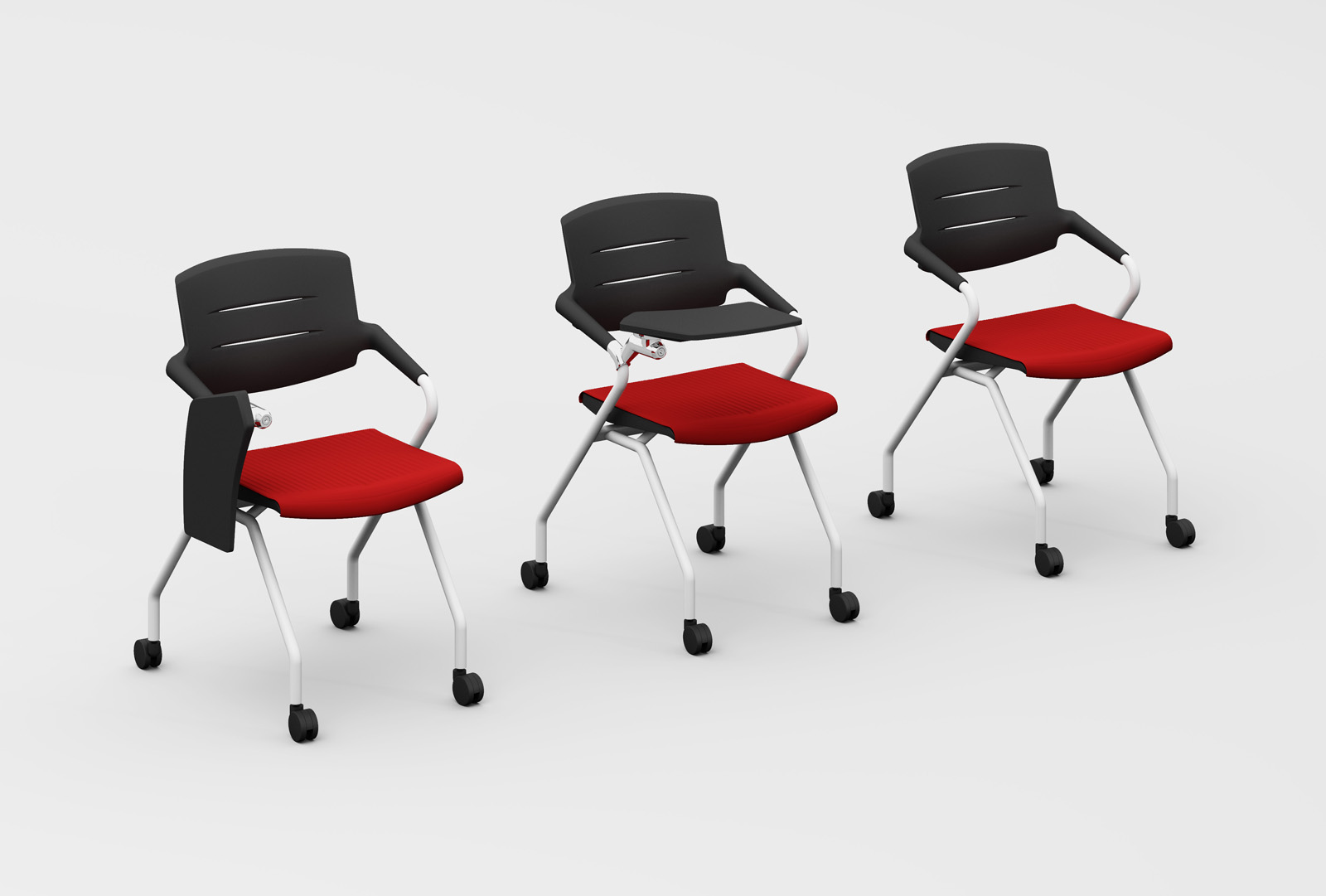 Modern Training Chair With Writing Pad P-L004A2 (Red)/P-L004B2(Green)/P-L004C2(Orange)/P-L004D2(Grey)