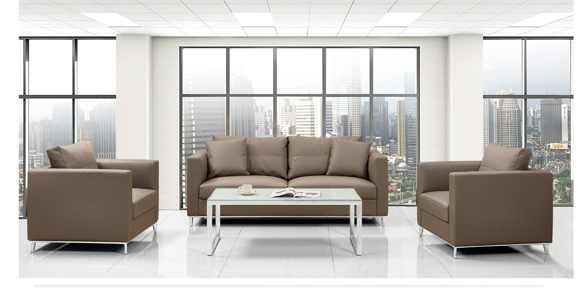 North Europe Modern office sofa Simple and Fabric SF425