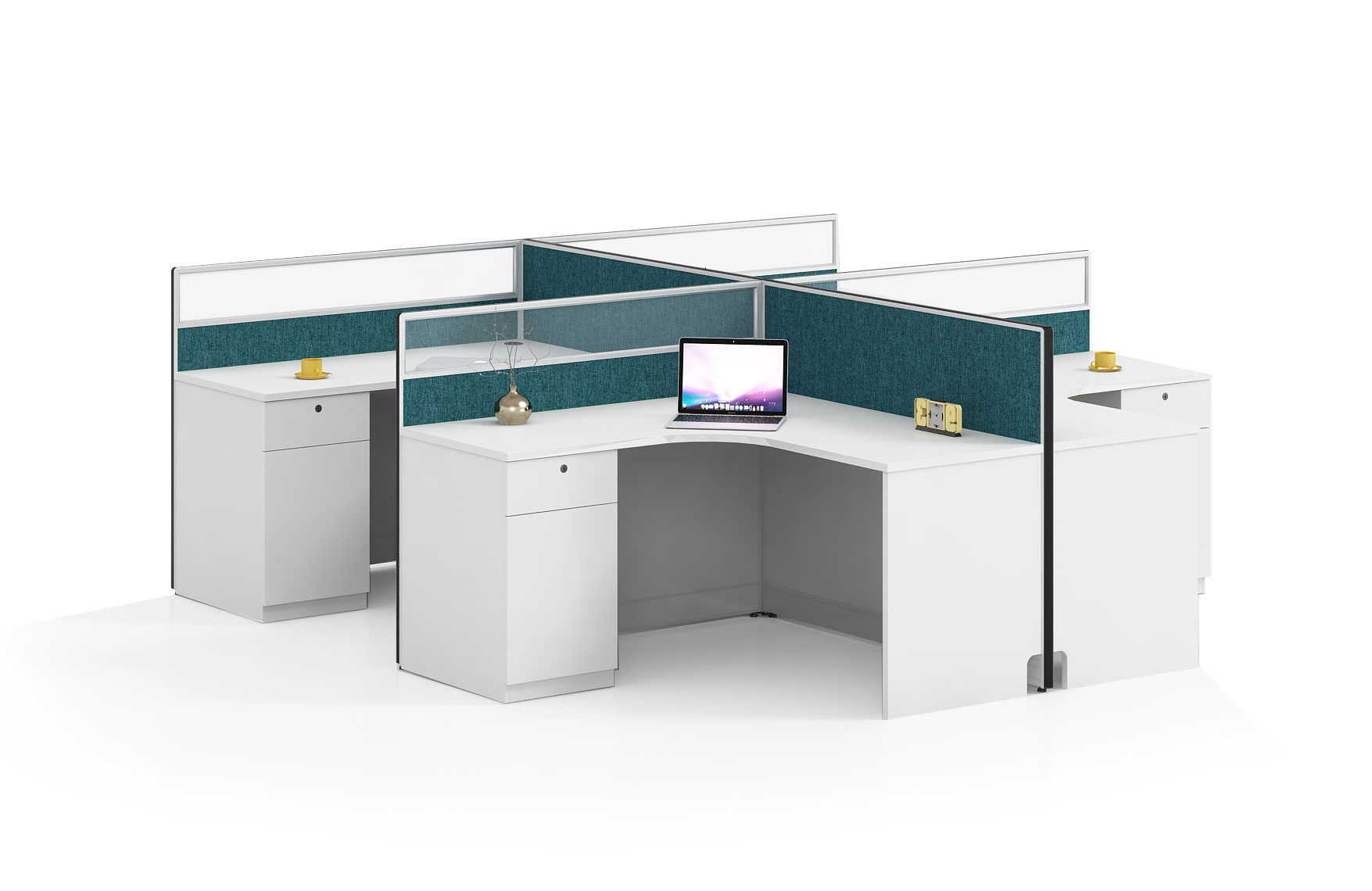 Modern style 4-person workstation Partition  O-WA2828