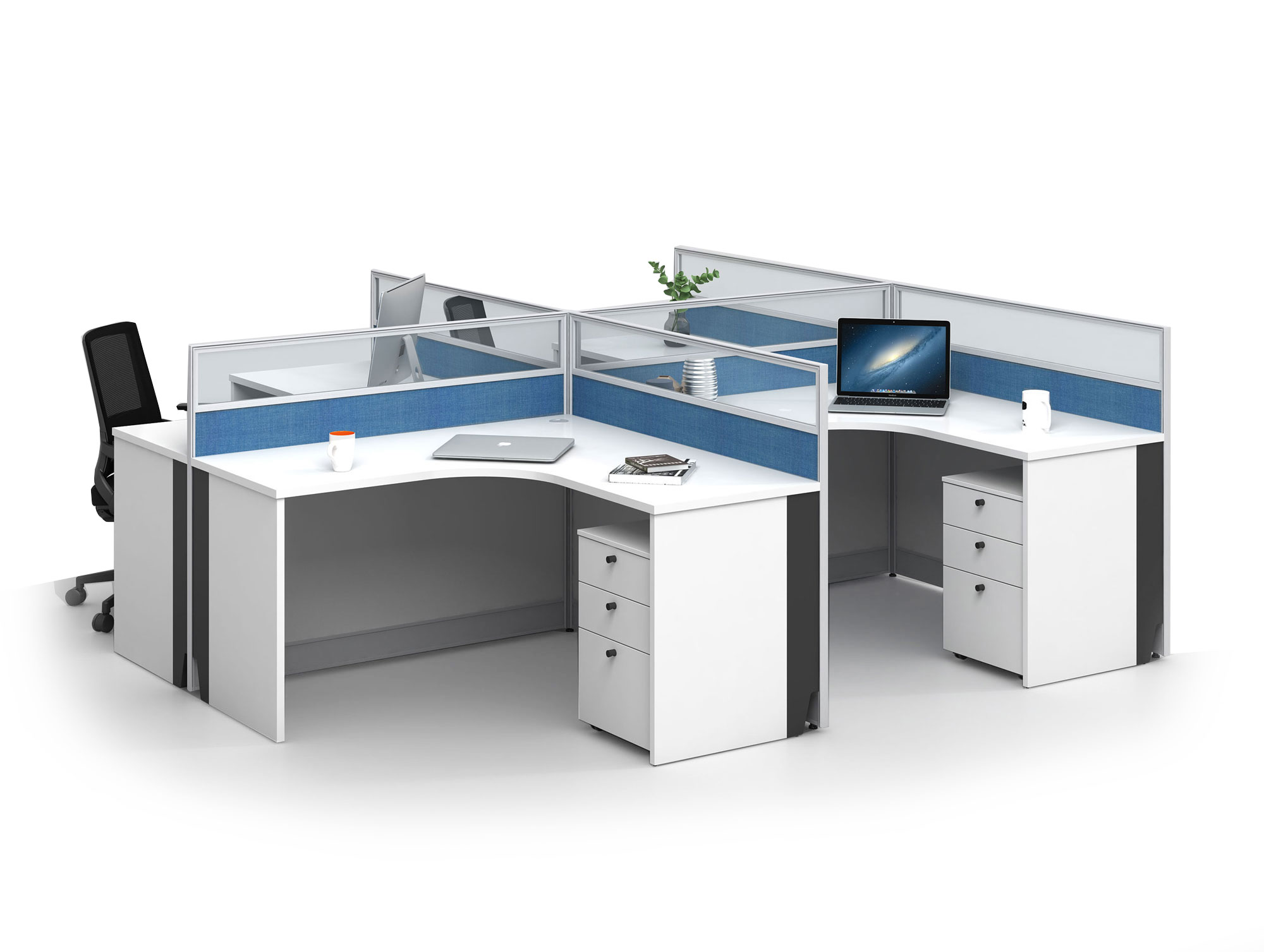 Modern style 4-person workstation Partition  V-WA2828C