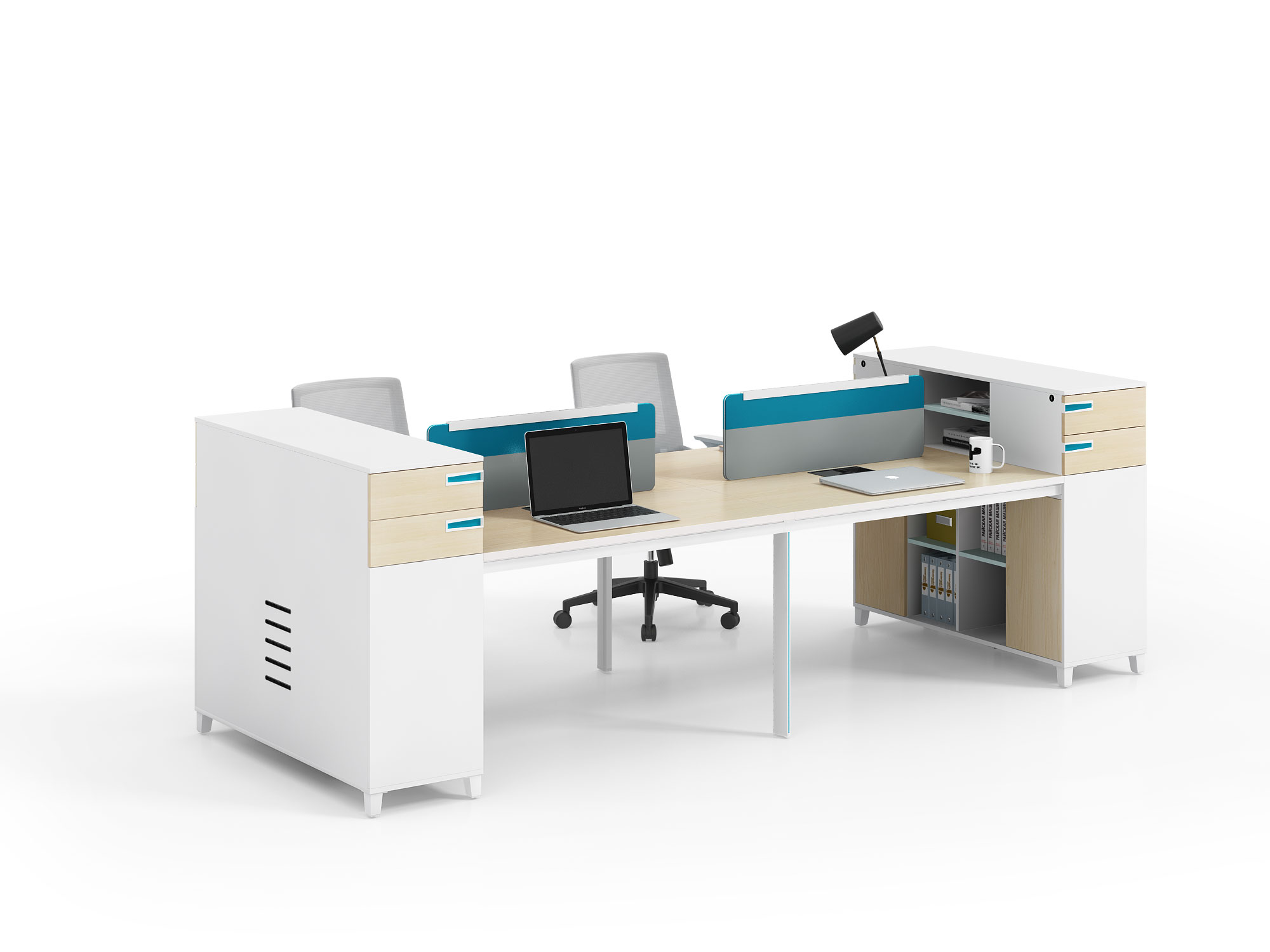 Modern style 4-person workstation   X-WC3212