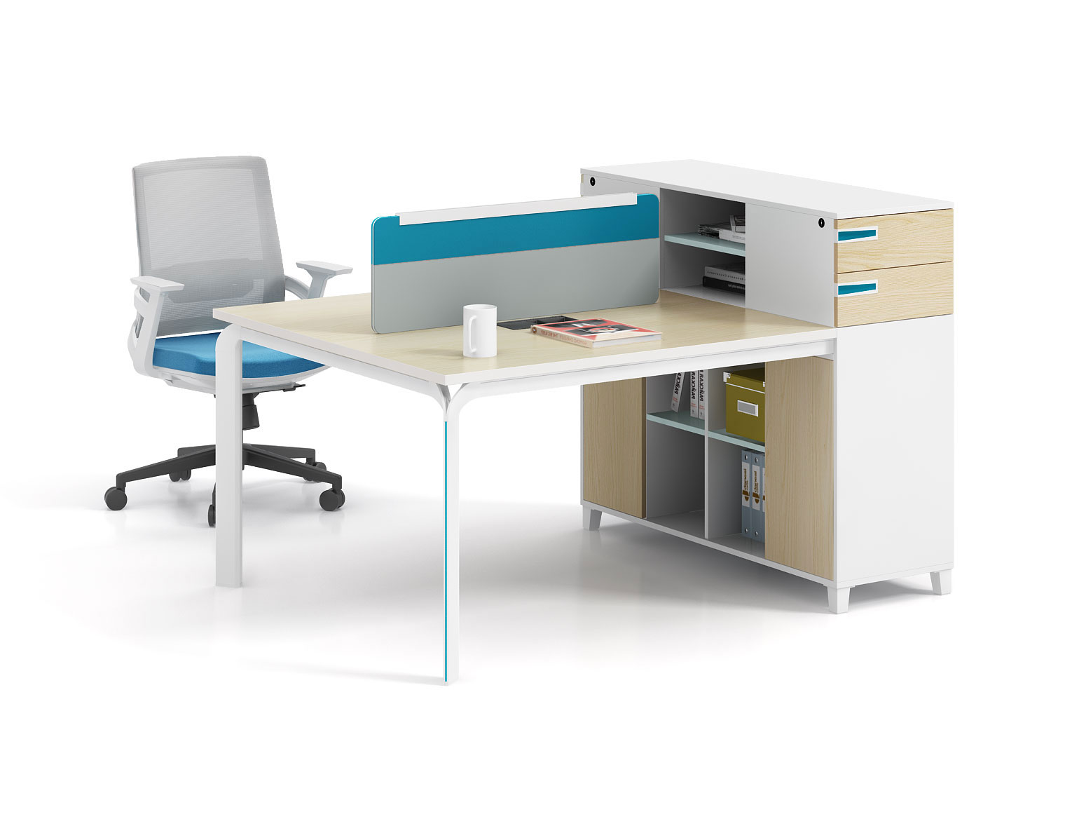 Modern style 2-person workstation   X-WD1612
