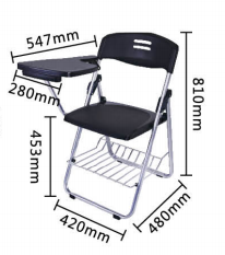A234+05+06 Traing Chair with Board and Metal Book Basket