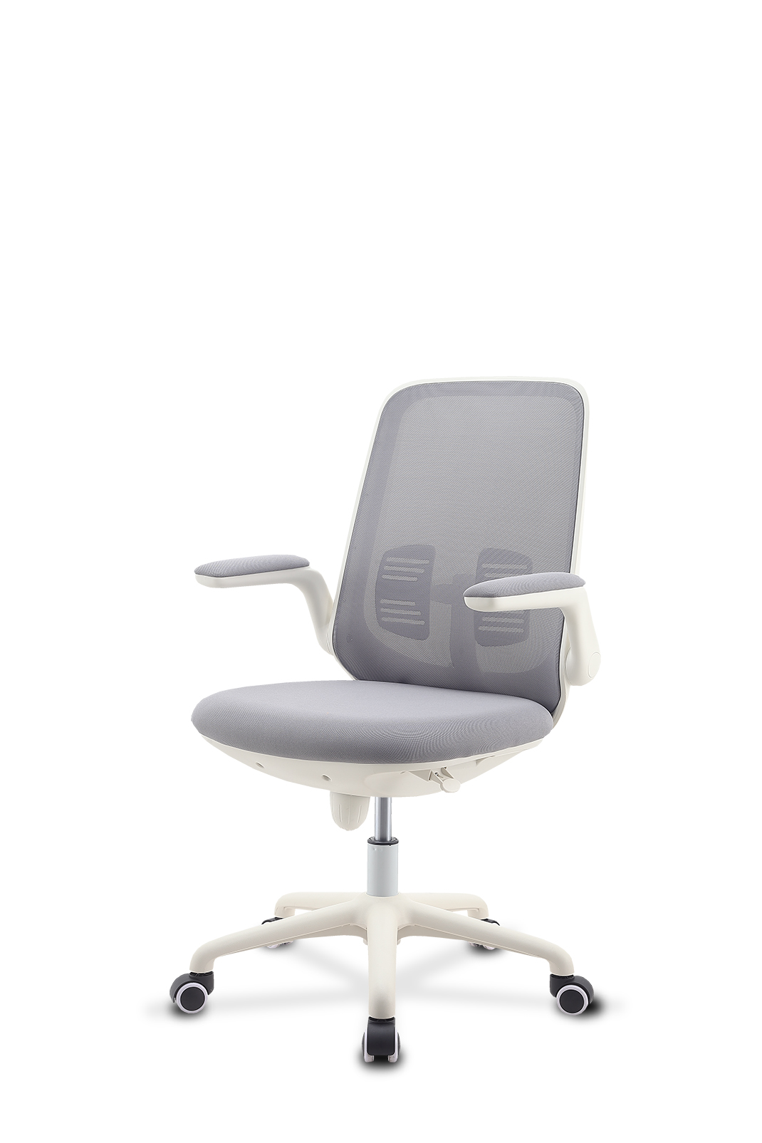电脑椅 办公椅 学生椅  MS7006 白胶款 扶手可收纳